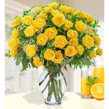 Bunch of 60 Yellow Roses